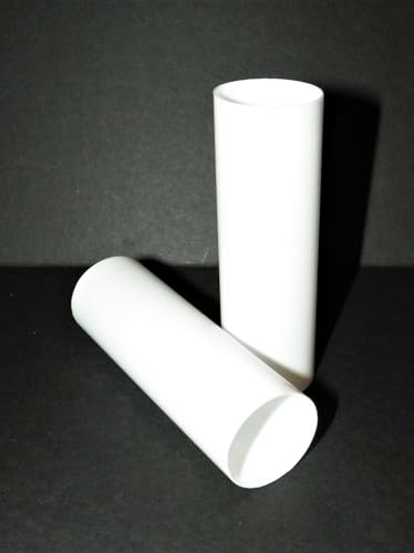 US Lot of Two 4 Inch White Plastic Medium Base Candle Covers