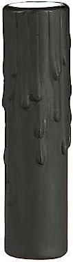 BP Lamp 6 Inch Black Polybeeswax Candle Covers