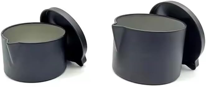 Ryaner 8-Piece Empty Massage Candle Tins Set with Pour Spout Lid - Black