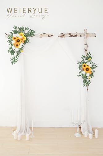 WEIERYUE Artificial Wedding Arch Flowers Kit