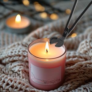 7 Piece Black Candle Wick Trimmer Set Premium Stainless Steel Cutter
