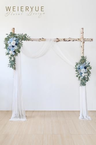 Artificial Wedding Arch Flowers Kit 3 Pieces Blue