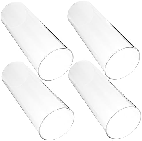 4pcs Hurricane Candle Holder Sleeve Glass Covers Simple Design for Bulk Purchase