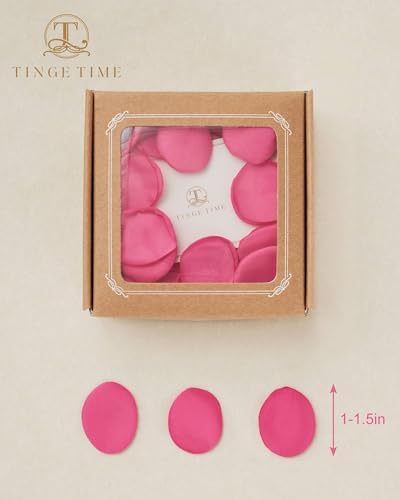 TINGE TIME Hot Pink Artificial Rose Petals 200pcs