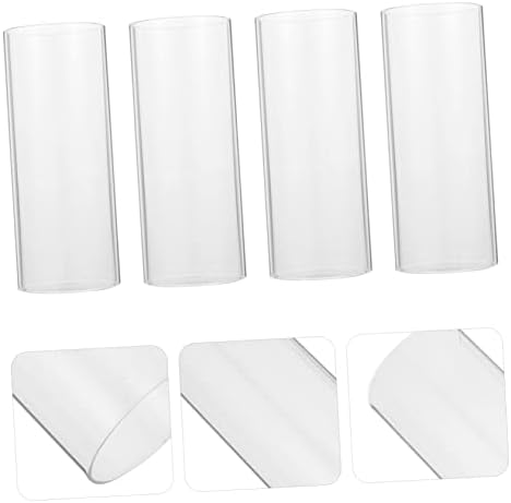 Zerodeko 4pcs Clear Acrylic Candle Shade