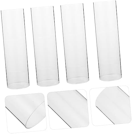 Zerodeko 4pcs Glass Candle Hurricane Globes Votive Sleeves