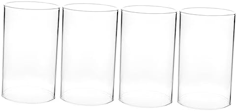 VALICLUD 4pcs Glass Jar Candle Covers for Votive Holders
