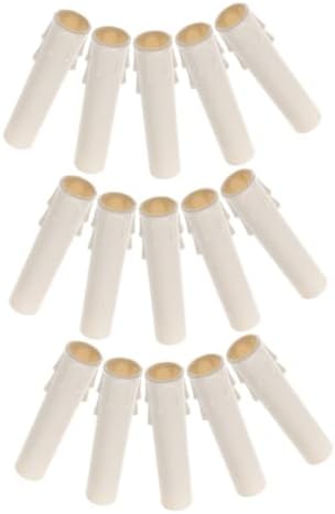 15PCS Drip Plastic Candle Sleeves for Chandeliers and Candelabra Bases