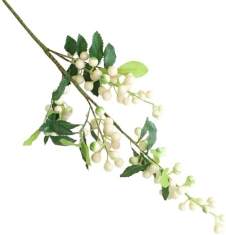 Valcatch Artificial Berries White Lifelike Faux Fruit