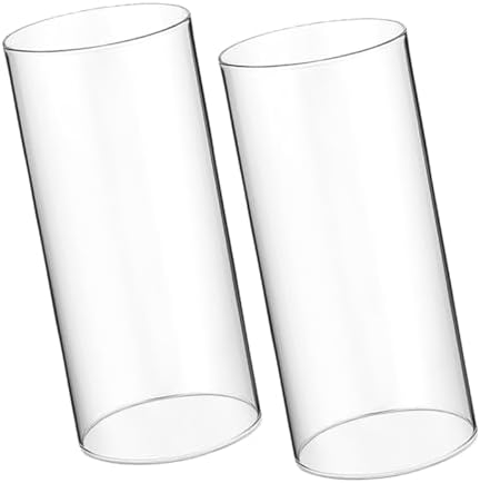PRETYZOOM 4pcs Glass Candle Holder Sleeve Decorative Shades