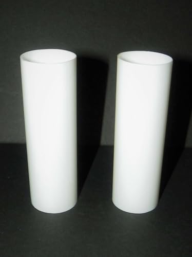 US Lot of Two 4 Inch White Plastic Medium Base Candle Covers