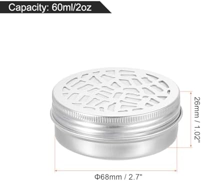 HARFINGTON 8 Pcs Aluminum Tins with Hollow Lids 2oz