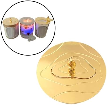 63mm Gold Candle Jar Sleeve with Windproof Lid
