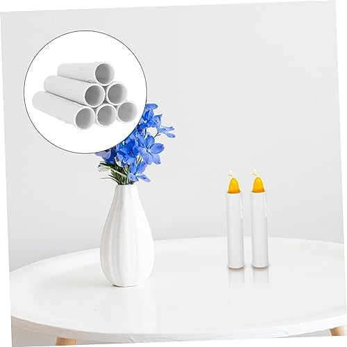 Happyyami 20pcs White Votive Candles with Candle Holders