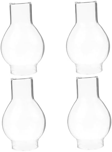 4pcs Clear Glass Candle Covers for Pillar Candles