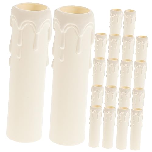 20pcs Lightweight Candle Sleeves with Tear Pattern for Chandeliers