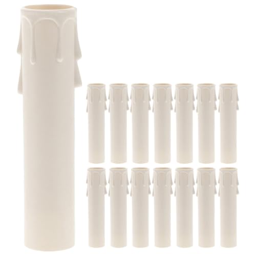 15pcs Candle Socket Covers Drip Candle Sleeves for Home