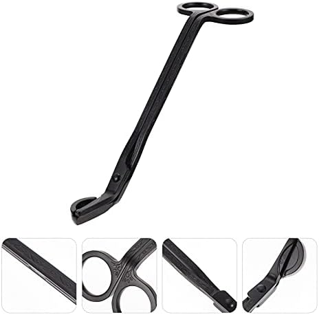 IMIKEYA 3pcs Black Stainless Steel Candle Wick Trimmers and Snuffers