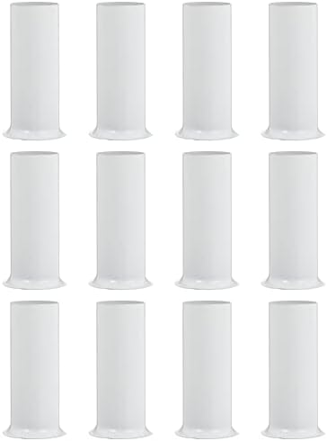 12pcs Metal Candle Sleeves for Chandeliers White