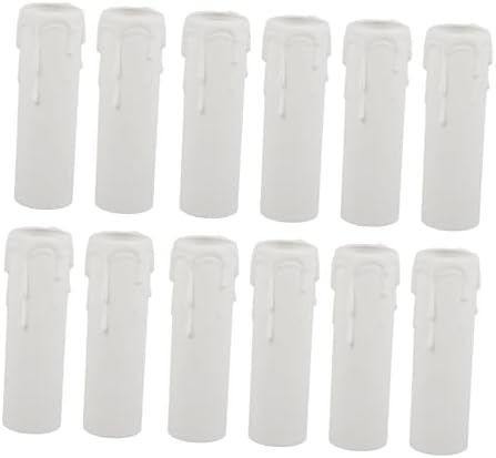 12pcs Drip Candle Sleeves for Chandeliers Home Decor