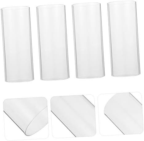 4pcs Clear Acrylic Candle Covers for Tealights and Votives