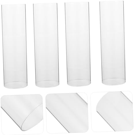 4pcs Taper Candles Glass Lampshade Cover for Modern Decor