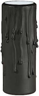 BP Lamp 4 Inch Black Polybeeswax Candle Covers