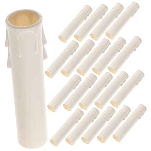 HOMSFOU 20pcs Adjustable Chandelier Candle Covers
