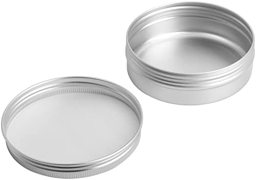 Tosnail 36 Pack 4 oz Aluminum Round Tins with Screw Top Lids
