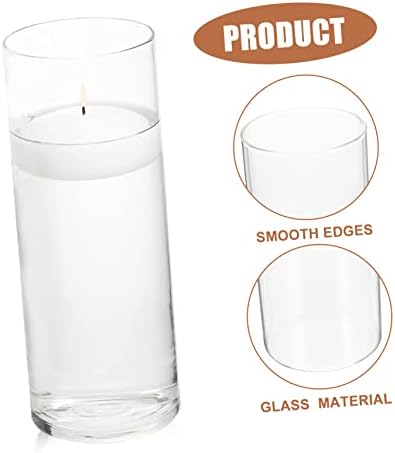 Cabilock 4Pcs Glass Candle Shades Windproof Holders for Decorations