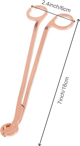 2pcs Rose Gold Candle Wick Trimmer with Stainless Steel Blades