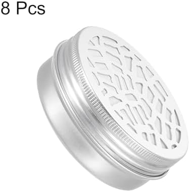 HARFINGTON 8 Pcs Aluminum Tins with Hollow Lids 2oz