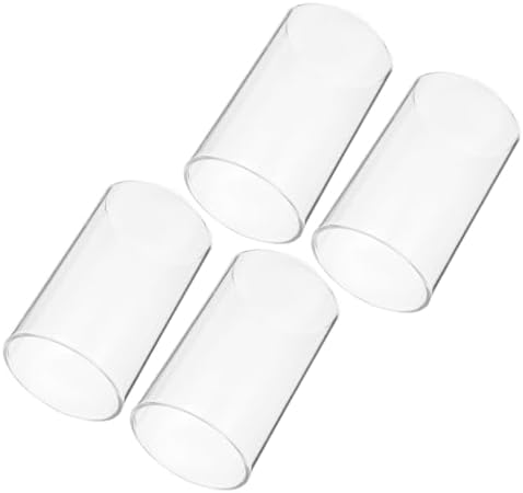 4pcs Decorative Glass Candle Covers for Hurricane Candle Holders