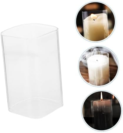 Clear Candle Holder Sleeve for Desktop Decorations