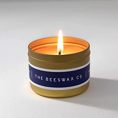 The Beeswax Co Santorini Travel Candle Tin - 6oz Natural Honey Scented