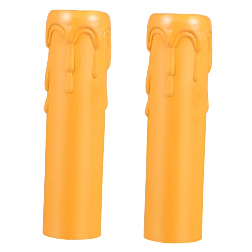 POPETPOP 20 Pcs Tear Pattern Plastic Candle Sleeves for Chandeliers