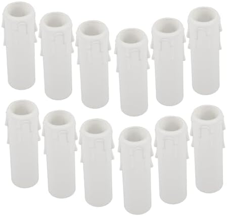 12pcs White Drip Candle Covers for Chandeliers