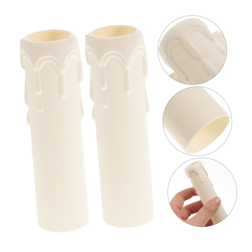 NUOBESTY 20pcs Plastic Chandelier Candle Covers Decorative Sleeves