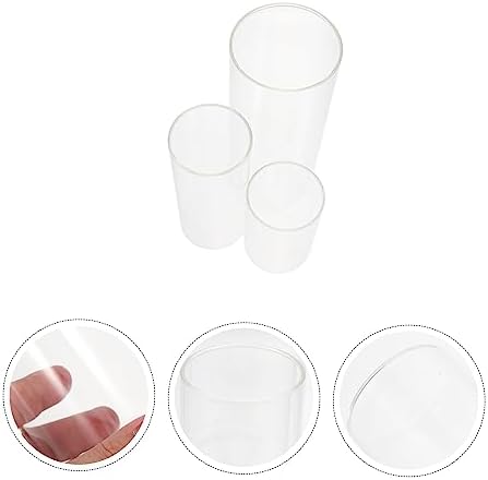 3Pcs Glass Cylinder Vase for Flowers and Decor 1
