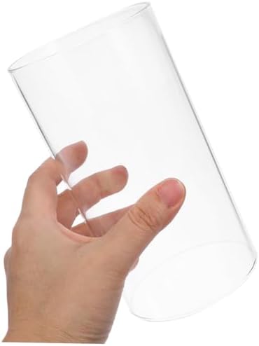4pcs Glass Candle Holder Sleeves Windproof Covers for Home Dining Cafe