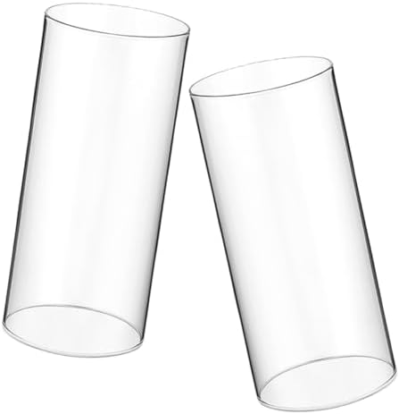 IMIKEYA 10pcs Clear Glass Candle Holder Sleeves