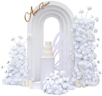 19 Inch White Artificial Flowers Ball for Wedding Aisle Floor Centerpieces