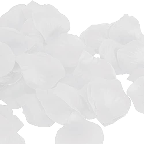 Beistle White Fabric Rose Petals 600 Count for Decorations