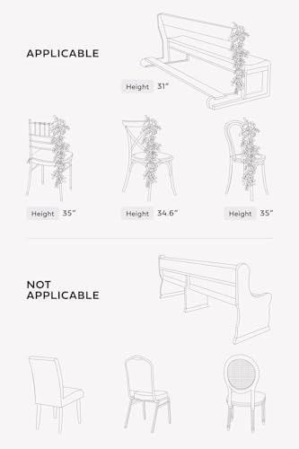 Lings Moment 10pcs Artificial Wedding Chair Flowers
