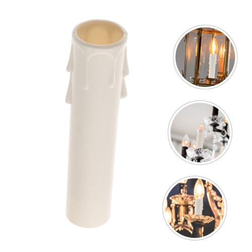 Happyyami 15pcs Chandelier Candle Sleeves Plastic Covers for Votive Holders