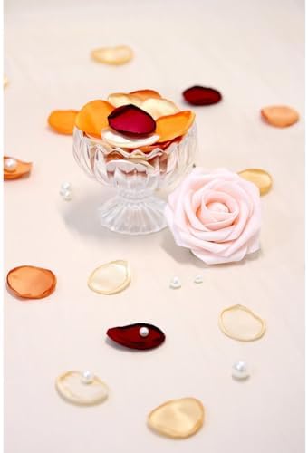 300pcs Orange Rose Petals Artificial Wedding Decor