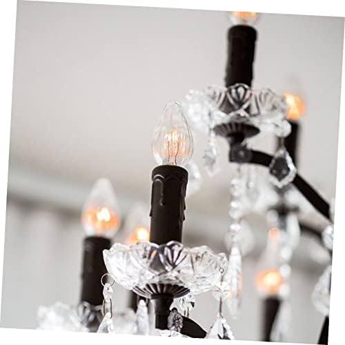 POPETPOP 20 Pcs Candle Chandelier Socket Covers Teardrop Design Plastic Sleeves