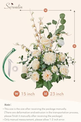 Serwalin Artificial Flowers Wedding Aisle Decor 2pcs