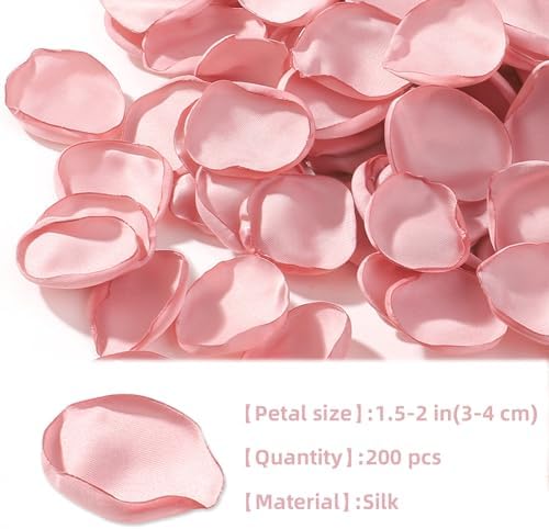 200pcs Silk Blush Pink Rose Petals for Wedding Decorations