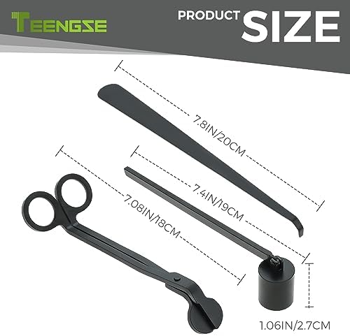 3 in 1 Candle Accessory Set Black